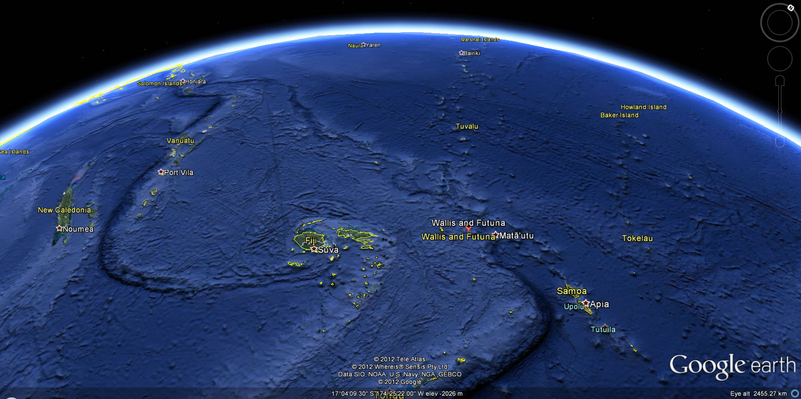 Wallis and Futuna Earth Map
